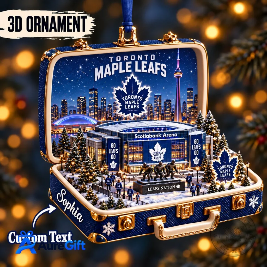 Toronto Maple Leafs Scotiabank Arena Christmas Ornament Personalized Toronto Maple Leafs Scotiabank Arena Christmas Ornament Personalized