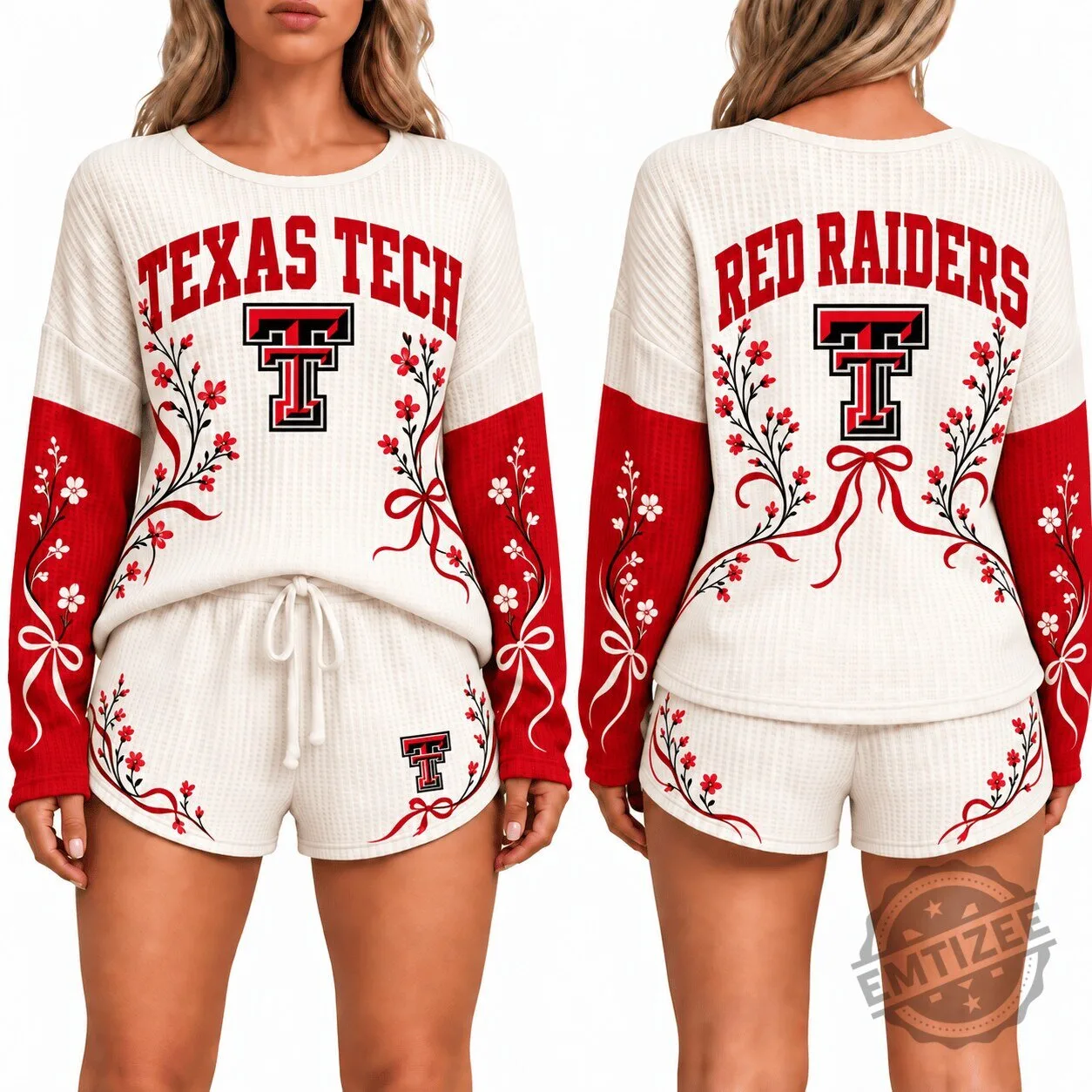 Texas Tech Red Raiders Floral Women's Pajamas Set