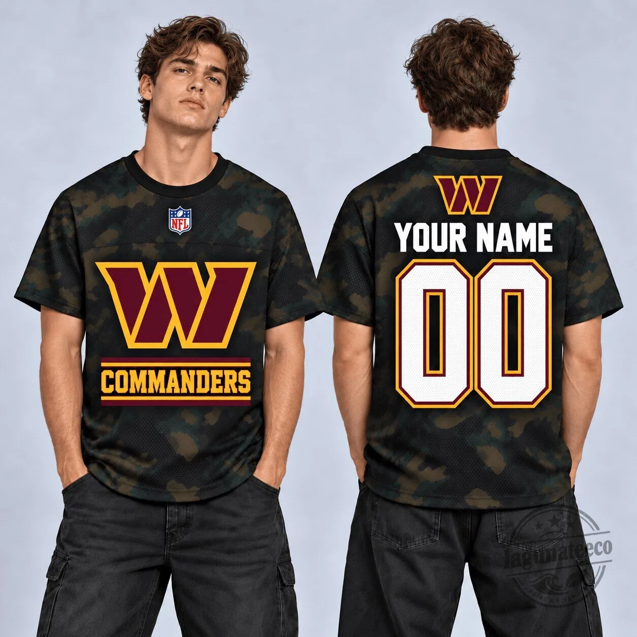 Washington Commanders NFL Personalized Camouflage Football Jersey