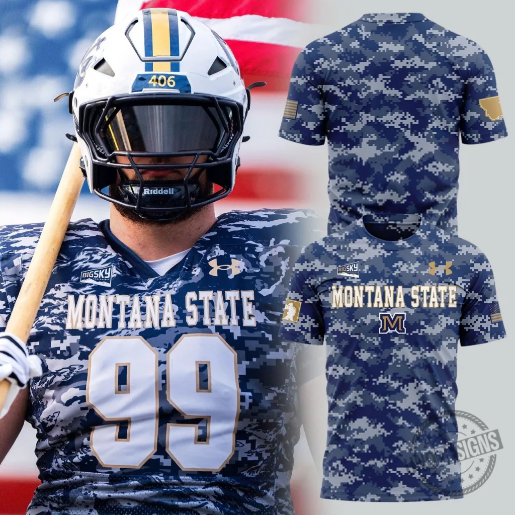 Montana State Football Salute to Service Digital Camouflage T-Shirt 5 Montana State Football Salute to Service Digital Camouflage T-Shirt