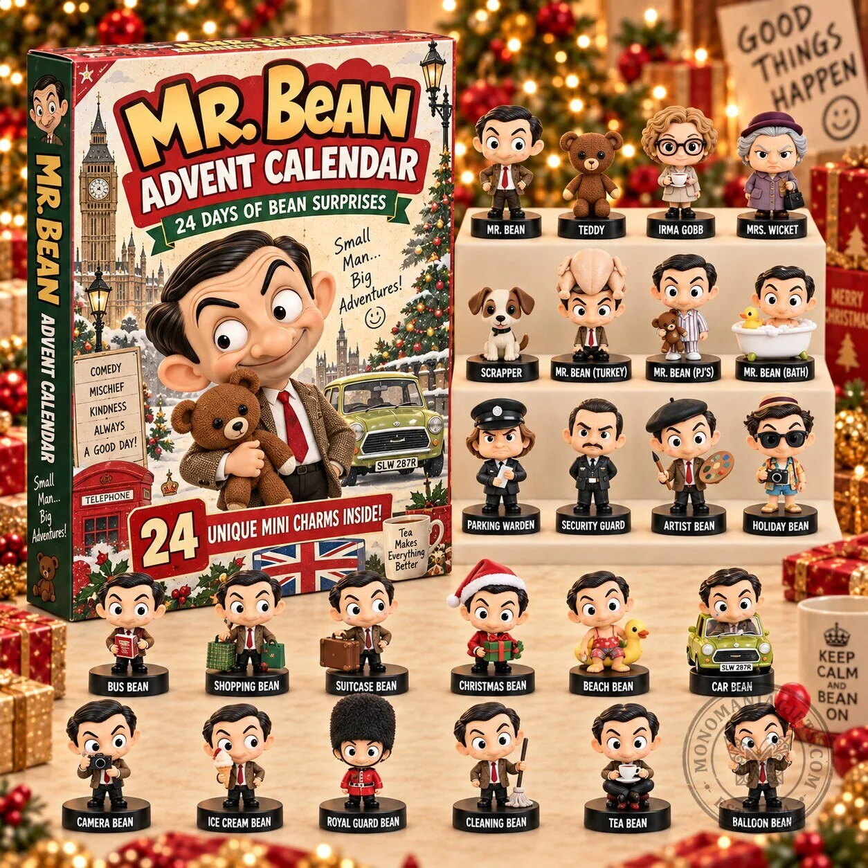 Mr. Bean Advent Calendar 24 Days of Bean Surprises Holiday Gift