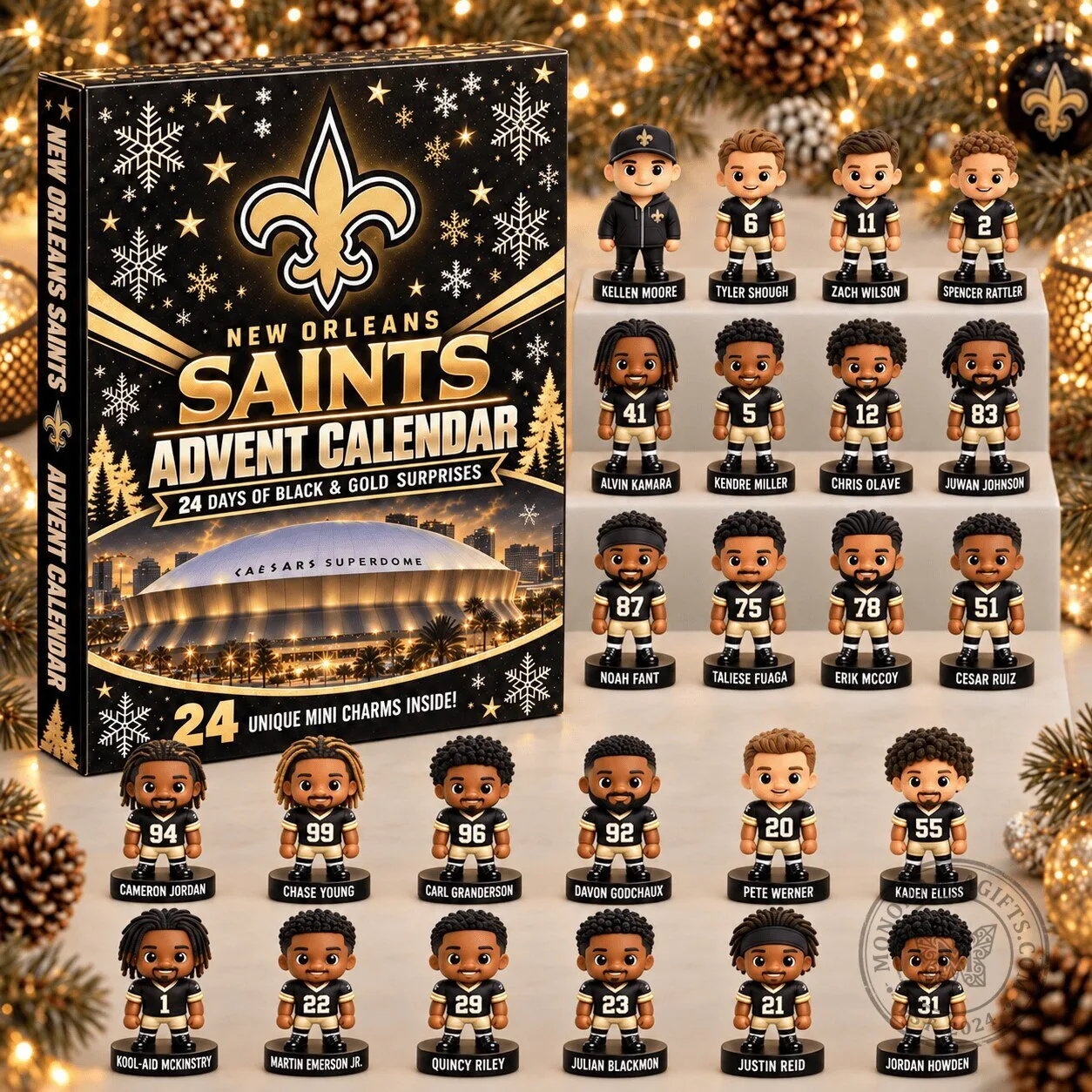 New Orleans Saints NFL Football Advent Calendar 24 Day Countdown