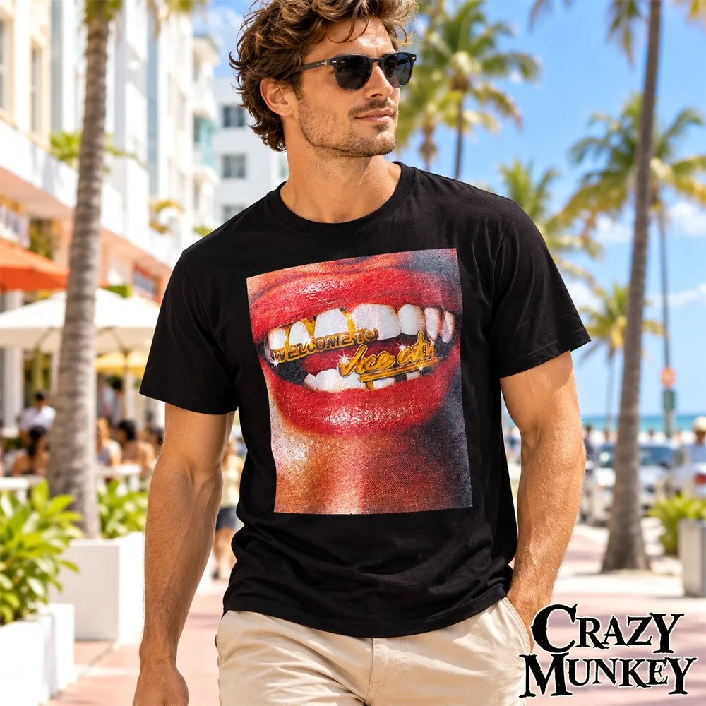 Miami Heat Welcome to Vice City Grill Fan-Made Graphic T-Shirt | Apparel
