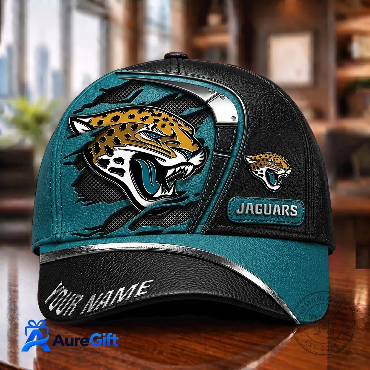 Jacksonville Jaguars NFL Football Team Logo Personalized Baseball Cap Hat