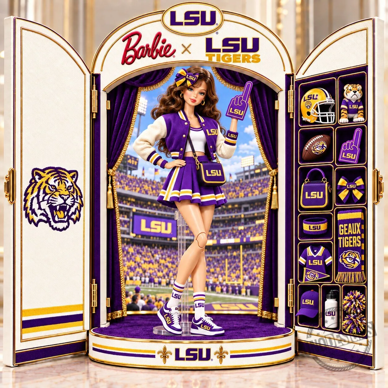 Barbie LSU Tigers Collectible Doll Figure with Accessories