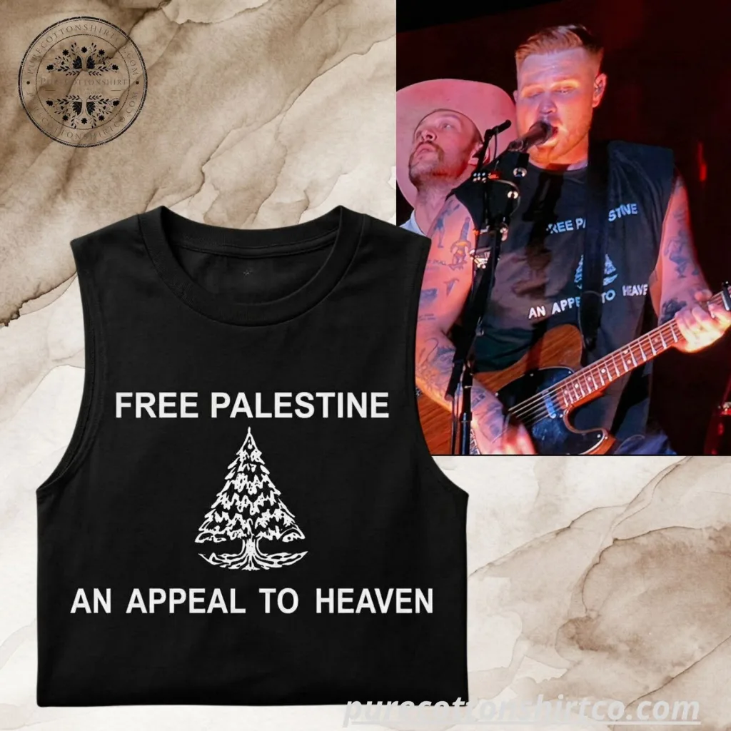 "Zach Bryan 'Free Palestine' Tank Top at Kraft's Stadium: Buy Now" 3 Zach Bryan 'Free Palestine' Tank Top at Kraft's Stadium