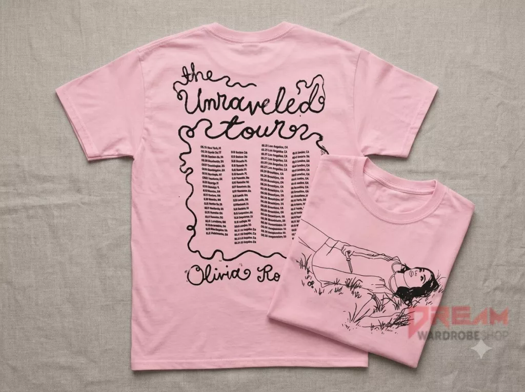 Olivia Rodrigo The Unraveled Tour 2026 T shirt Sweatshirt Hoodie Olivia Rodrigo The Unraveled Tour 2026 T shirt Sweatshirt Hoodie