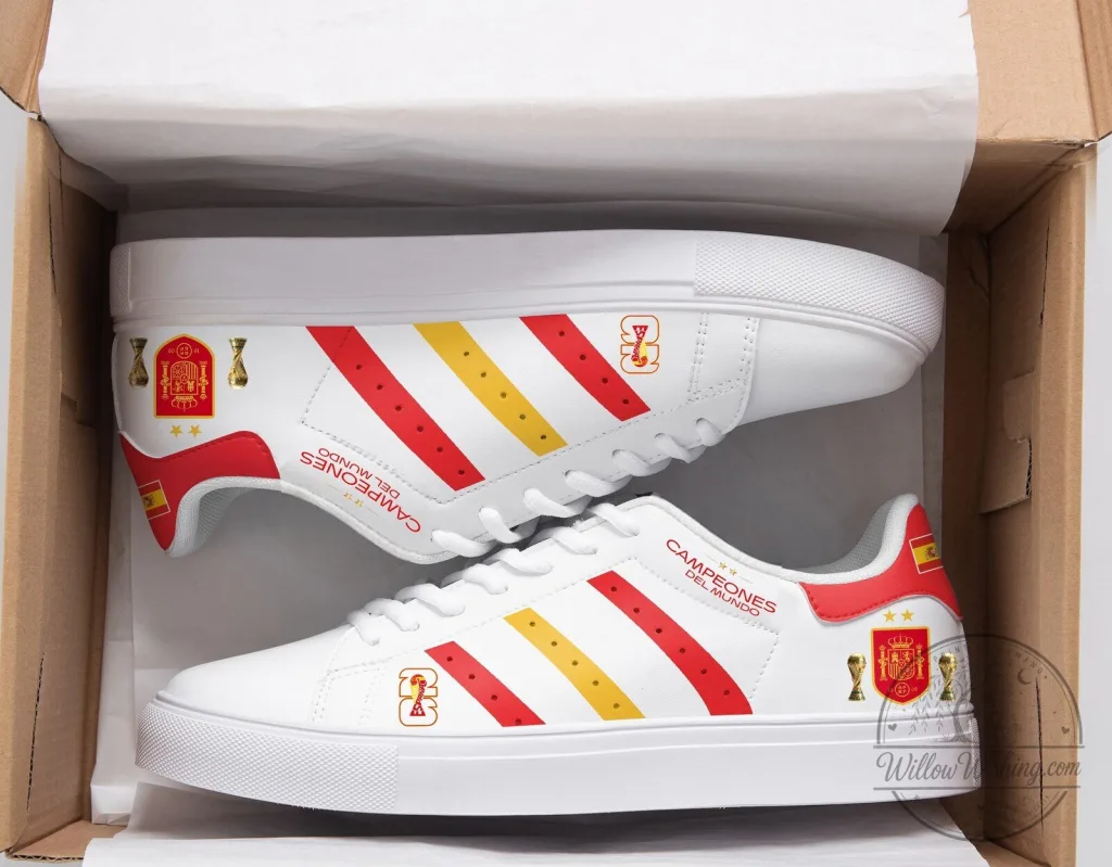 Limited Edition Spain National Football Team 2026 FIFA Wolrd Cup Champions Stan Smith Sneakers Limited Edition Spain National Football Team 2026 FIFA Wolrd Cup Champions Stan Smith Sneakers