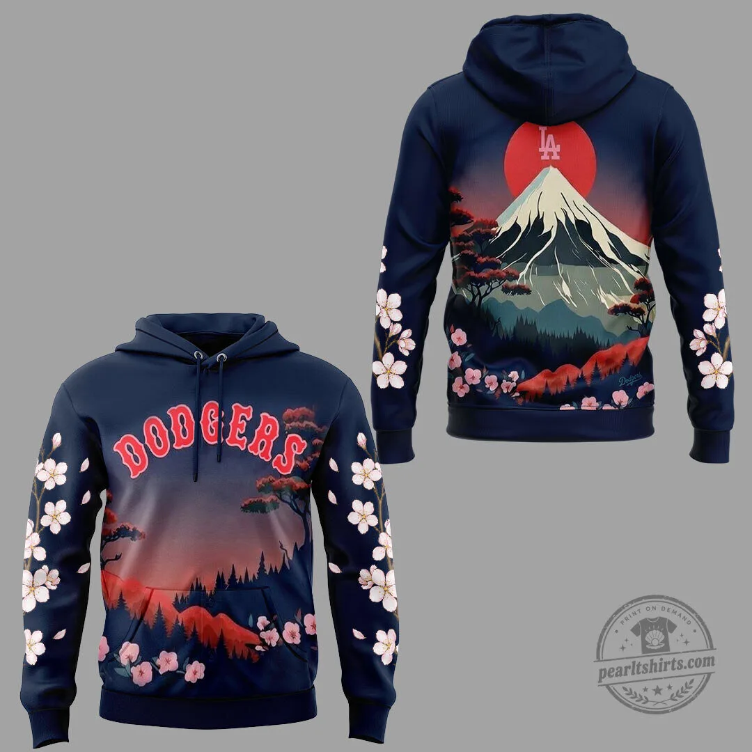 Dodgers Japanese Heritage Night Cherry Blossom Hoodie 3 Dodgers Japanese Heritage Night Cherry Blossom Hoodie