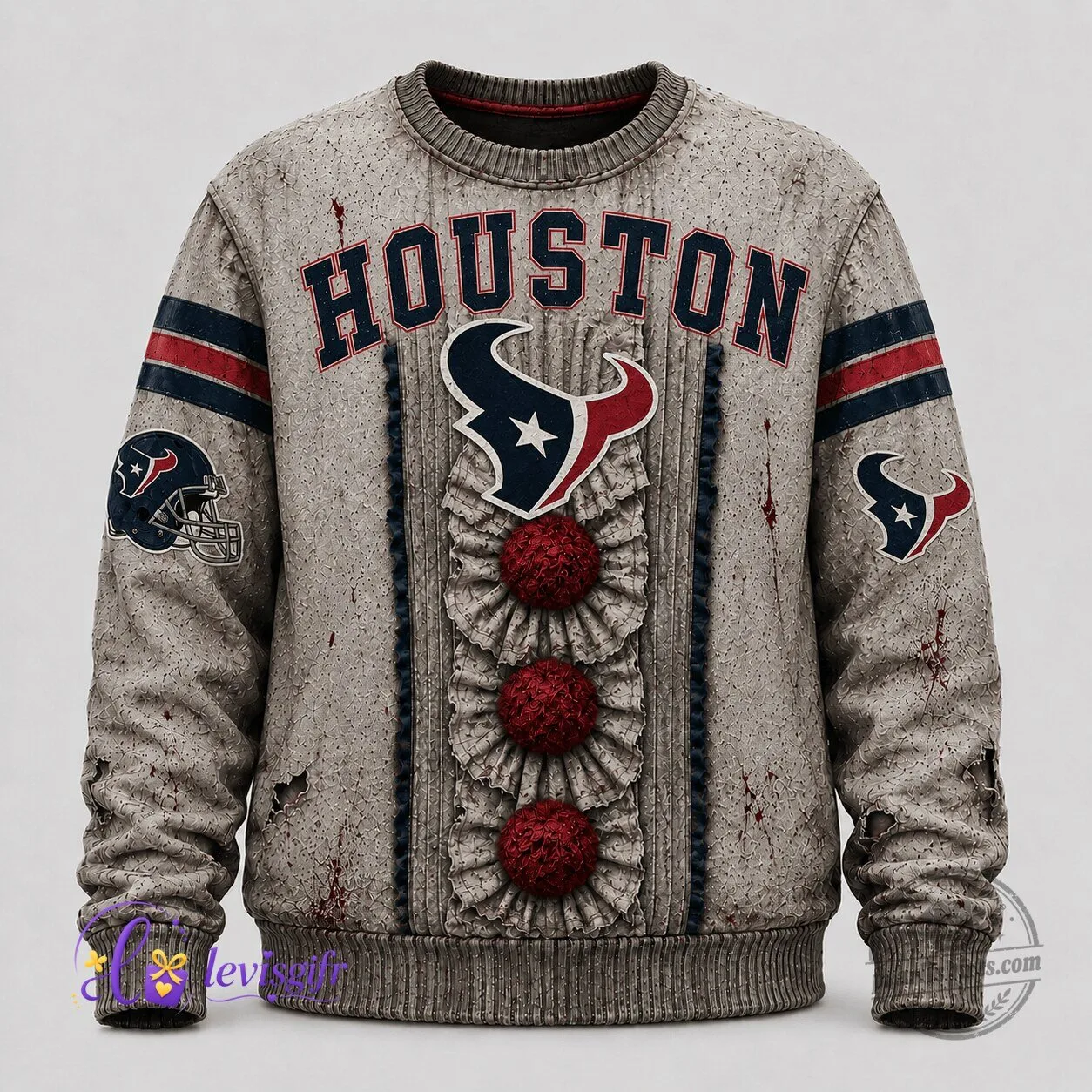 Houston Football Team Halloween Personalized Sweatshirt 1 Houston Football Team Halloween Personalized Sweatshirt