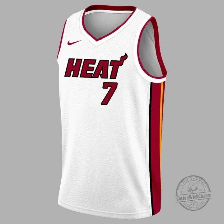 Miami Heat White Basketball Jersey featuring Giannis Antetokounmpo 4 Miami Heat White Basketball Jersey featuring Giannis Antetokounmpo