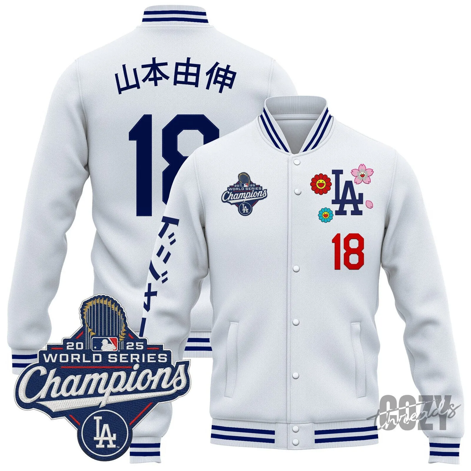 Los Angeles Dodgers 2025 World Series Champions Jacket by Takashi Murakami
