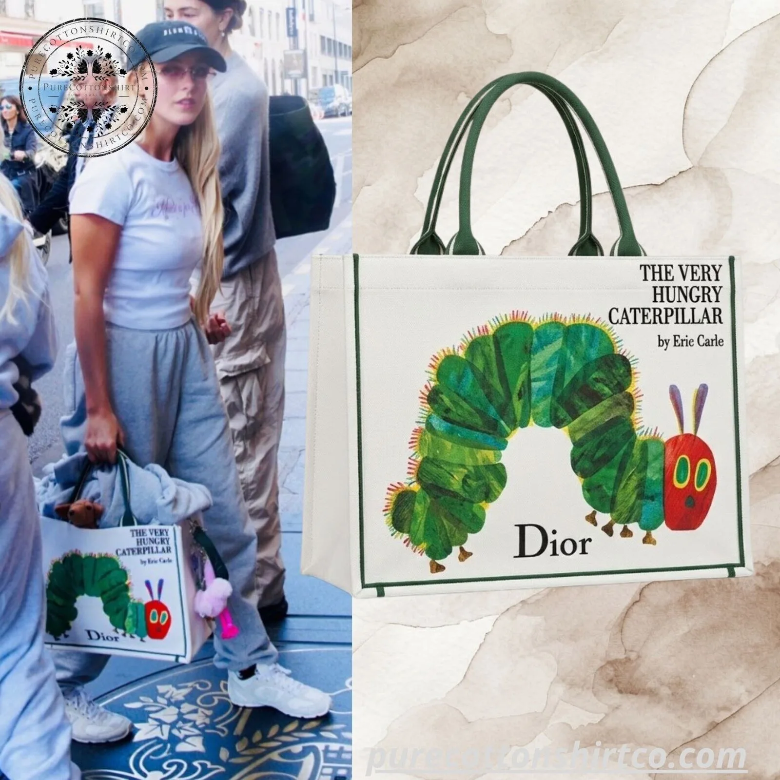 Kieran McKenna Dior x The Very Hungry Caterpillar Book Tote