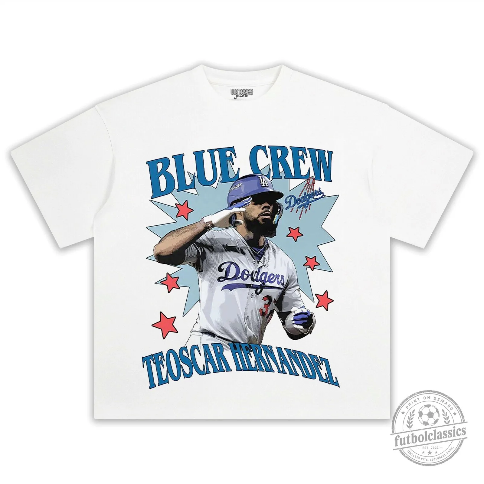 Teoscar Hernandez Blue Crew Los Angeles Dodgers Baseball Fan T-Shirt