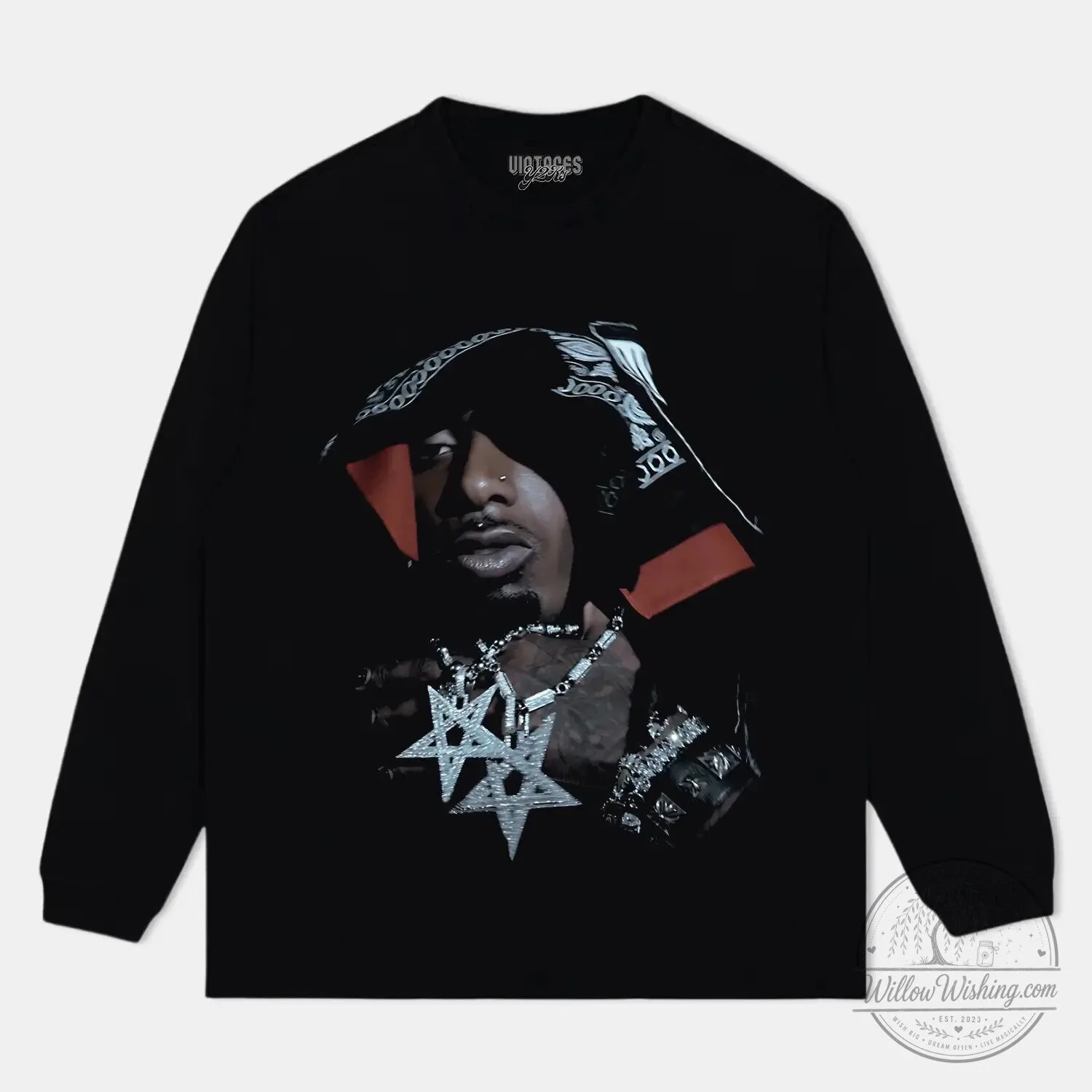 Playboi Carti Rapper Portrait Black Long-Sleeve Shirt 16 Playboi Carti Rapper Portrait Black Long-Sleeve Shirt