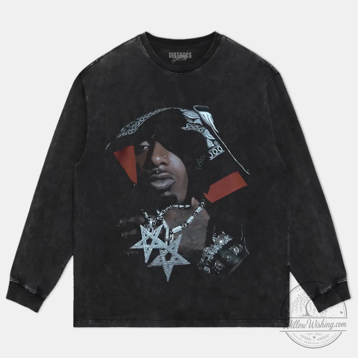 Playboi Carti Rapper Portrait Black Long-Sleeve Shirt 17 Playboi Carti Rapper Portrait Black Long-Sleeve Shirt