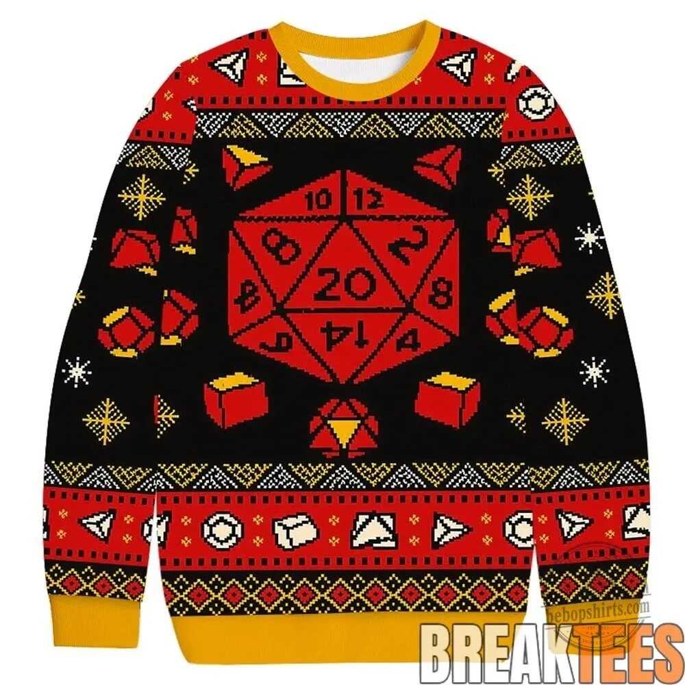 Dungeons And Dragons Dice Game Christmas Ugly Sweater 4 Dungeons And Dragons Dice Game Christmas Ugly Sweater