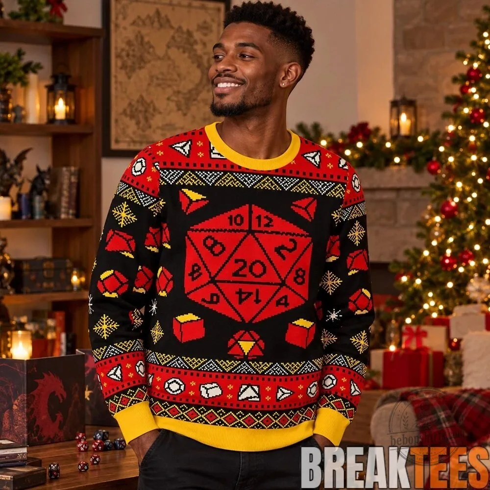 Dungeons And Dragons Dice Game Christmas Ugly Sweater 5 Dungeons And Dragons Dice Game Christmas Ugly Sweater
