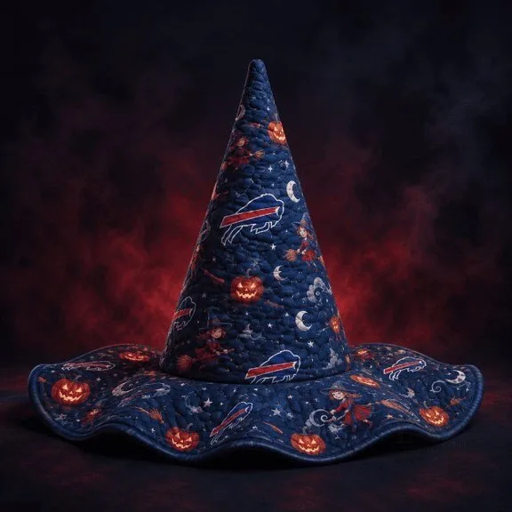 Buffalo Bills Halloween Jack O Lantern Witch Hat 1 Buffalo Bills Halloween Jack O Lantern Witch Hat