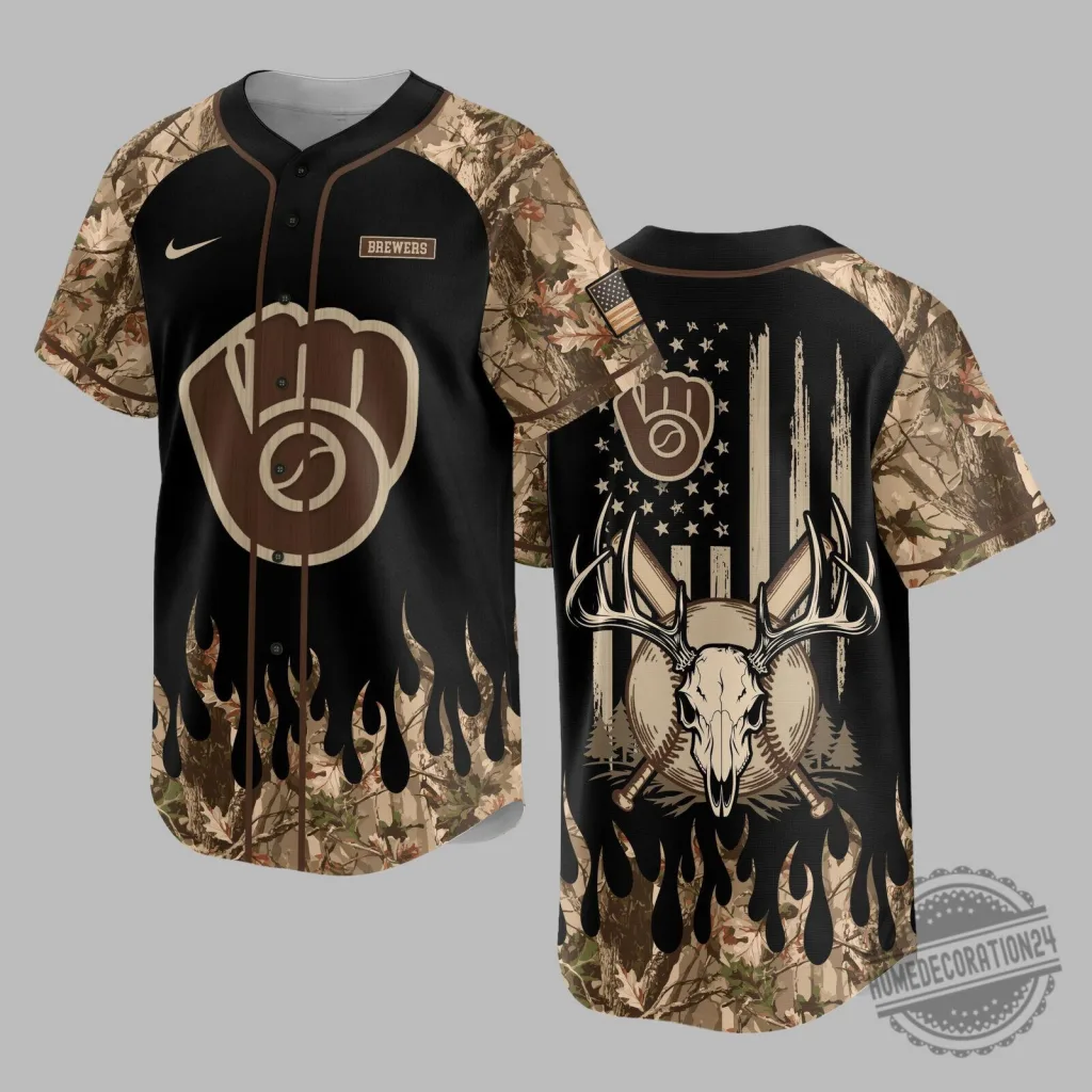 Milwaukee Brewers Baseball Hunting Camouflage Jersey Milwaukee Brewers Baseball Hunting Camouflage Jersey