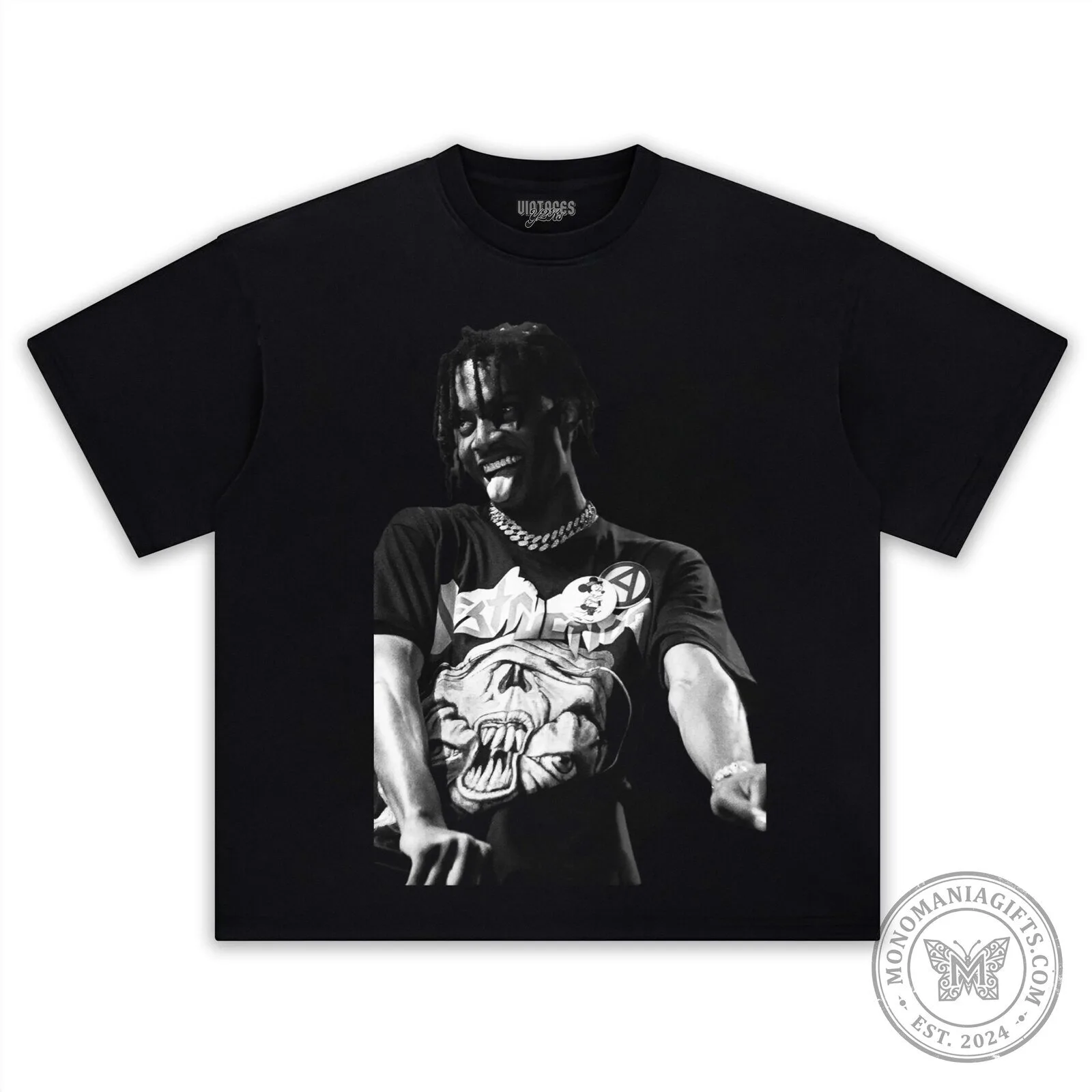 Black Graphic T-Shirt featuring Playboi Carti - Music Concert Apparel 6 Black Graphic T-Shirt featuring Playboi Carti - Music Concert Apparel