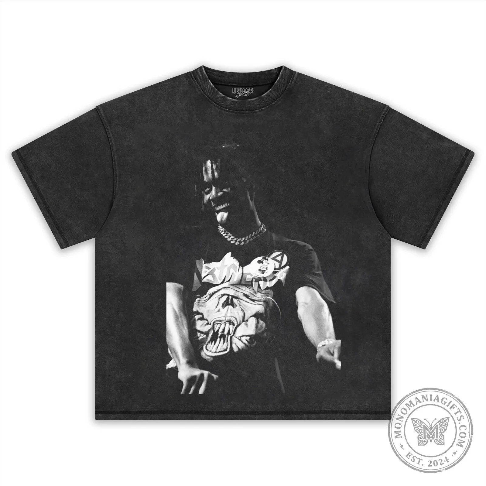 Black Graphic T-Shirt featuring Playboi Carti - Music Concert Apparel 7 Black Graphic T-Shirt featuring Playboi Carti - Music Concert Apparel