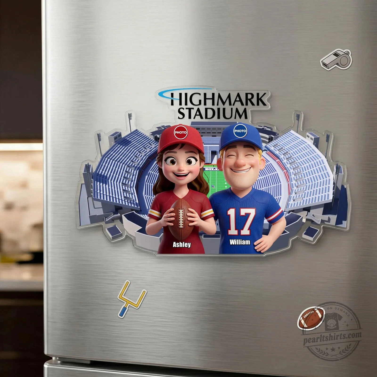 Personalized Football Stadium Couple Photo Acrylic Refrigerator Magnet 5 Personalized Football Stadium Couple Photo Acrylic Refrigerator Magnet