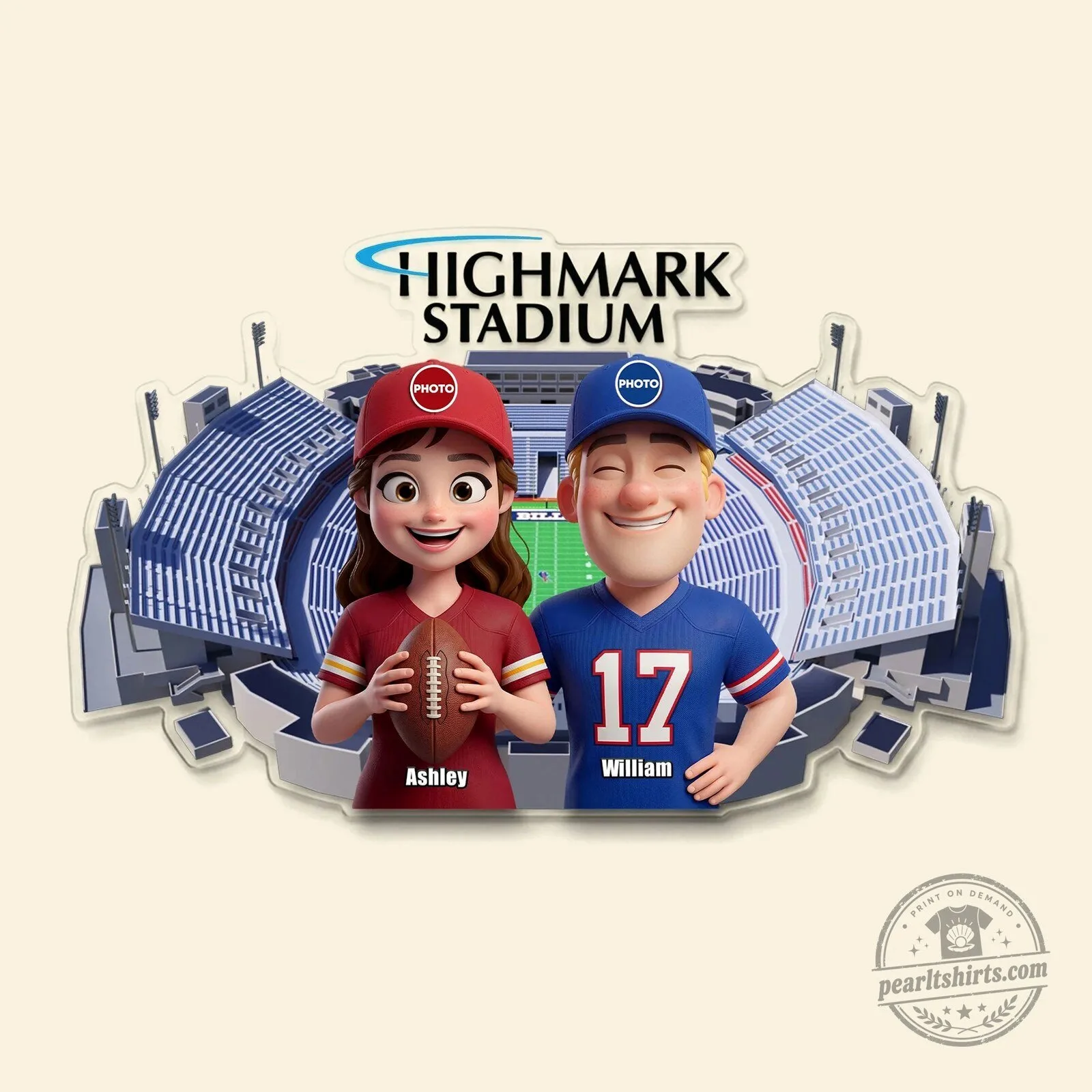 Personalized Football Stadium Couple Photo Acrylic Refrigerator Magnet 6 Personalized Football Stadium Couple Photo Acrylic Refrigerator Magnet
