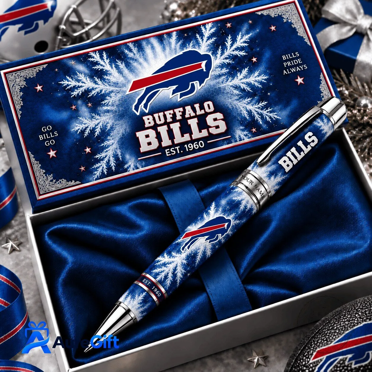 Buffalo Bills Christmas Kick Off Personalized Ballpoint Pen