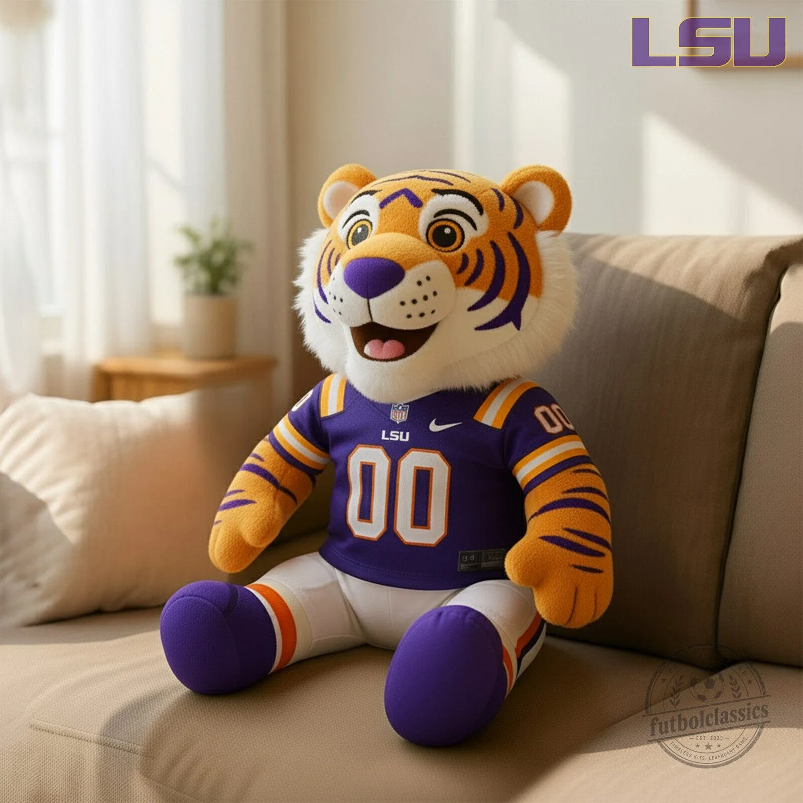 LSU Tigers Football Mascot Plush Toy Stuffed Animal