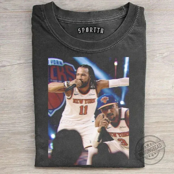 New York Knicks Basketball T-Shirt Featuring Jalen Brunson and Josh Hart