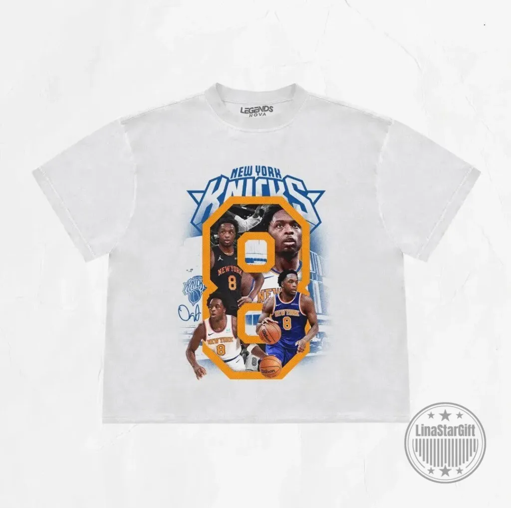 OG Anunoby New York Knicks Basketball Number 8 T-Shirt