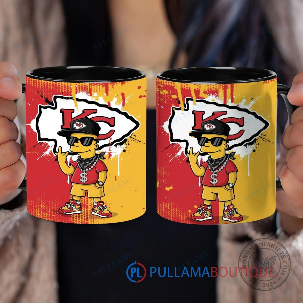 Kansas City Chiefs Bart Simpson The Simpsons Funny Coffee Mug