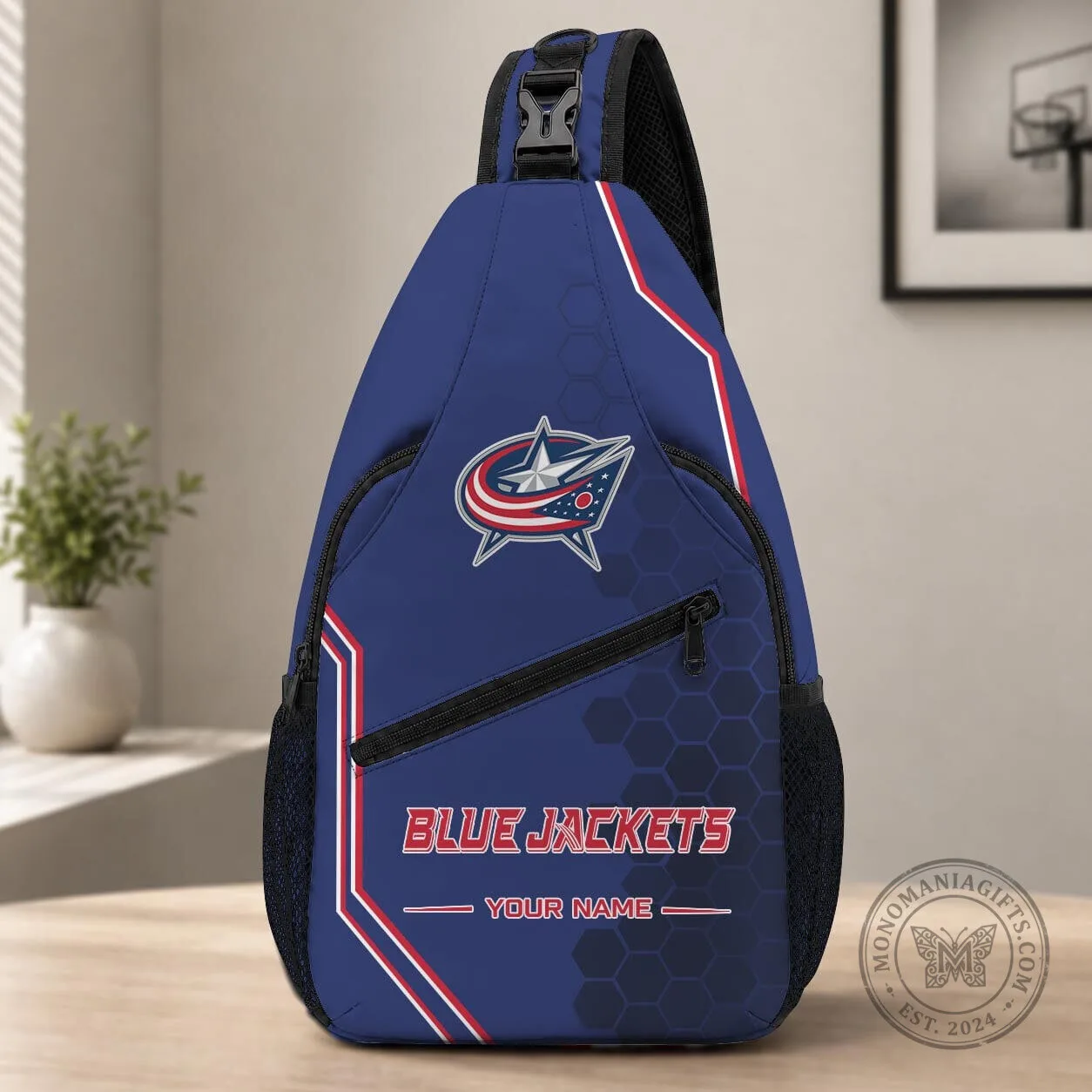 Columbus Blue Jackets Personalized Crossbody Sling Bag
