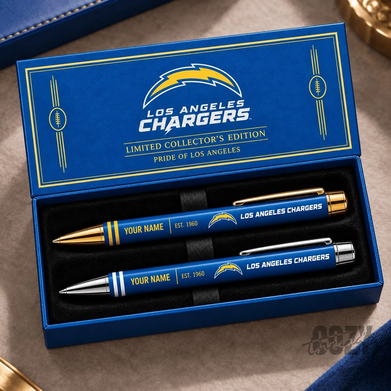 Los Angeles Chargers Personalized Ballpoint Pen Set, Limited Collector's Edition