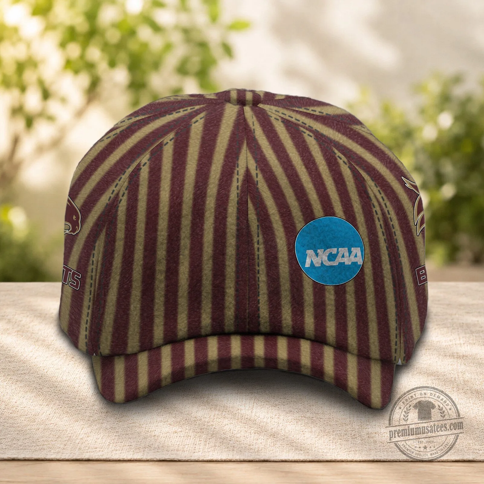 Texas State Bobcats Striped Newsboy Cap 6 Texas State Bobcats Striped Newsboy Cap