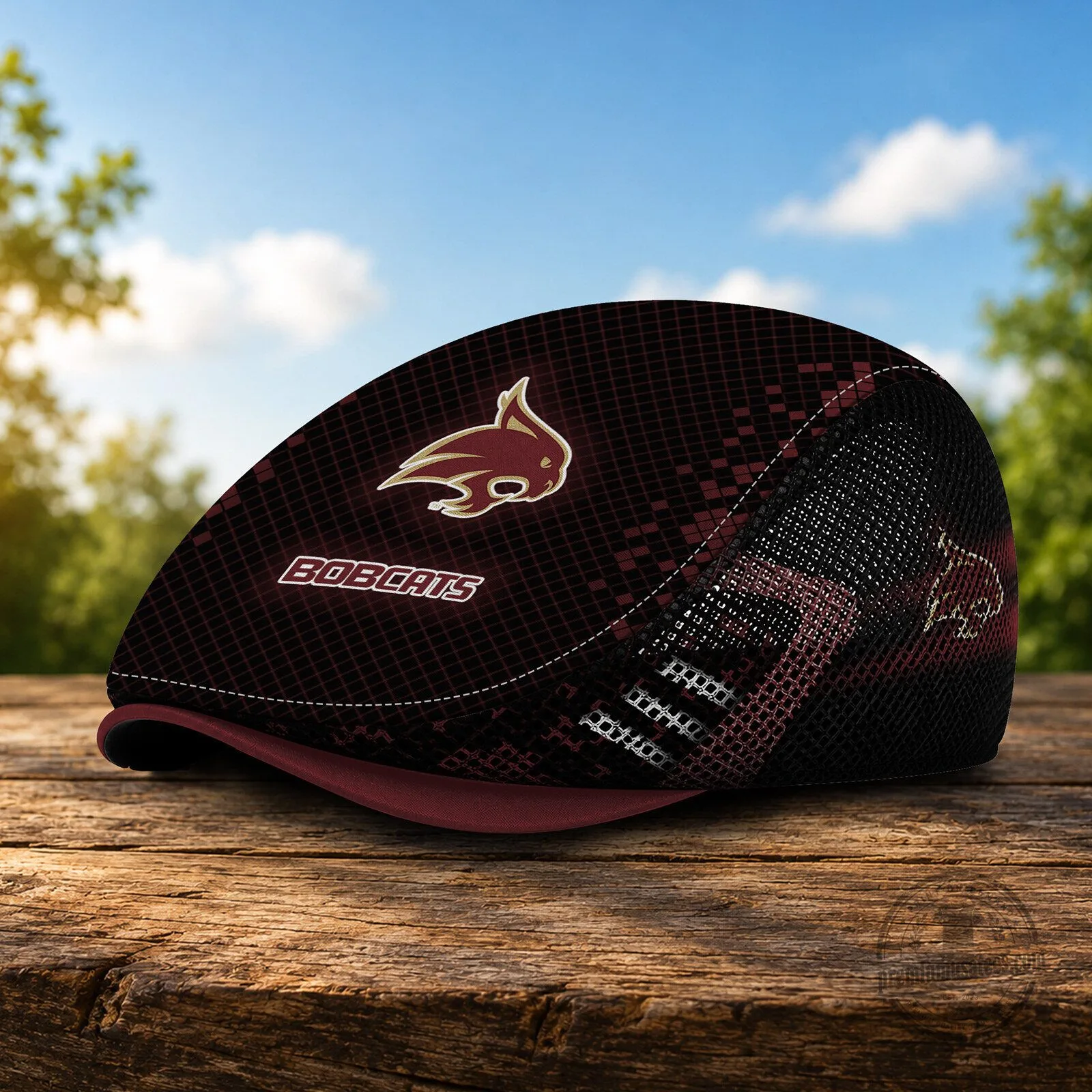 NCAA Golf Hat - Flat Cap Mesh for Texas State Bobcats 4 NCAA Golf Hat - Flat Cap Mesh for Texas State Bobcats