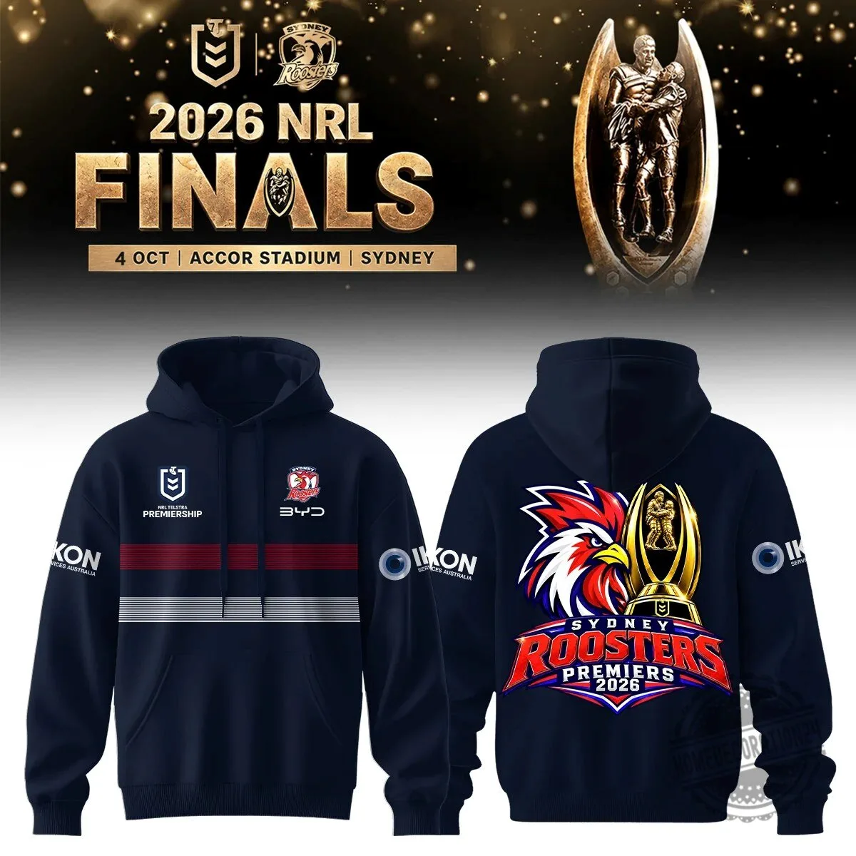2026 Finals Hoodie for Sydney Roosters National Rugby League Champions