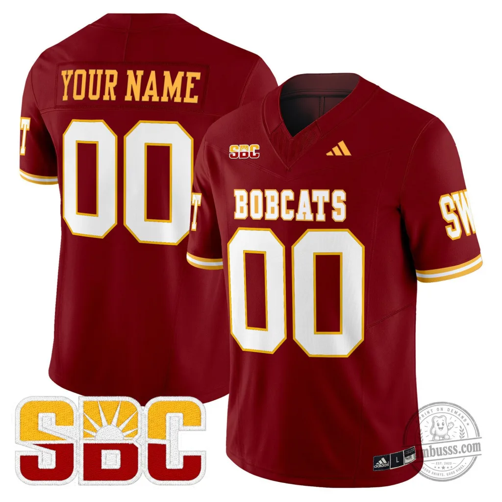 Customizable Football Jersey for Bobcats of Texas State Customizable Football Jersey for Bobcats of Texas State