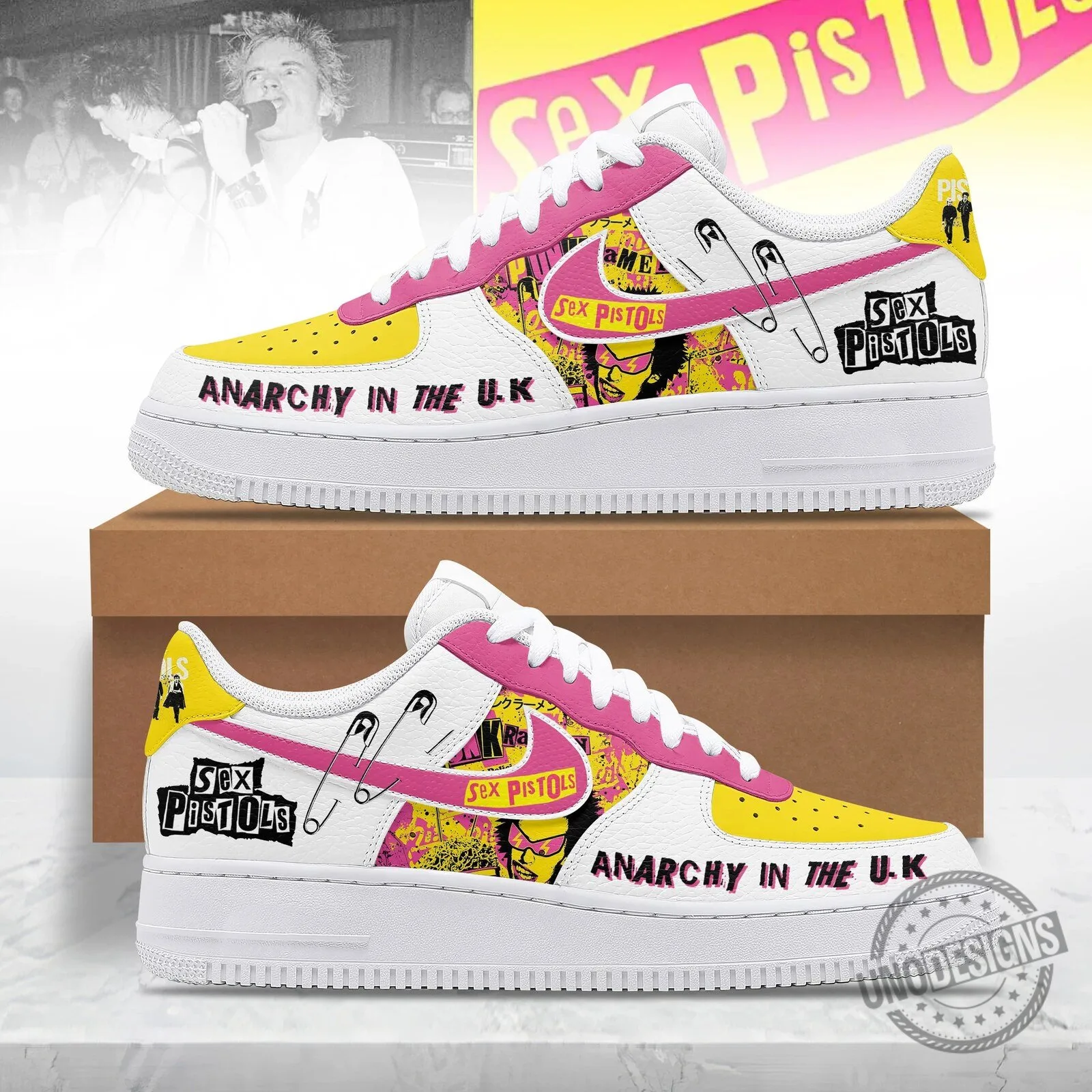 Sex Pistols Anarchy in the U.K. Punk Rock Band Music Fan Shoes