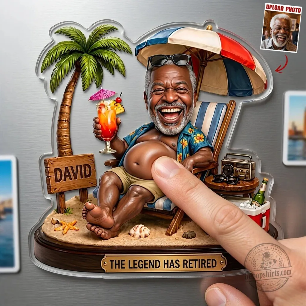 Personalized Retirement Legend Beach Vacation Acrylic Refrigerator Magnet 10 Personalized Retirement Legend Beach Vacation Acrylic Refrigerator Magnet