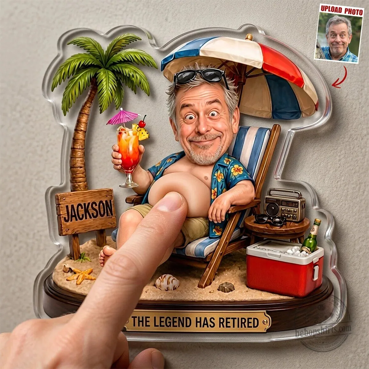 Personalized Retirement Legend Beach Vacation Acrylic Refrigerator Magnet 7 Personalized Retirement Legend Beach Vacation Acrylic Refrigerator Magnet
