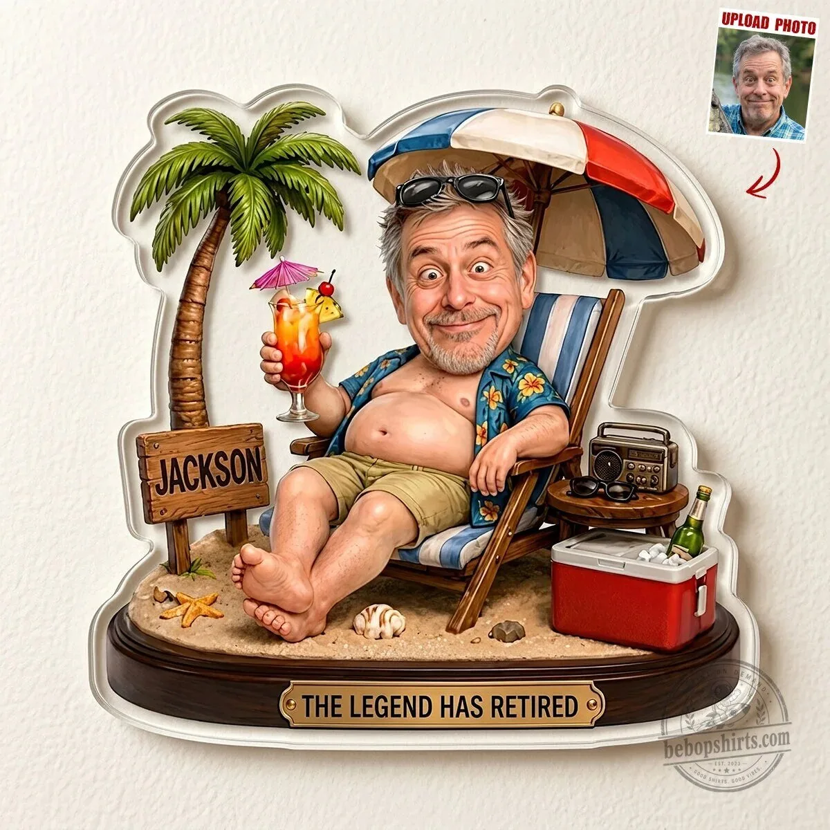 Personalized Retirement Legend Beach Vacation Acrylic Refrigerator Magnet 8 Personalized Retirement Legend Beach Vacation Acrylic Refrigerator Magnet