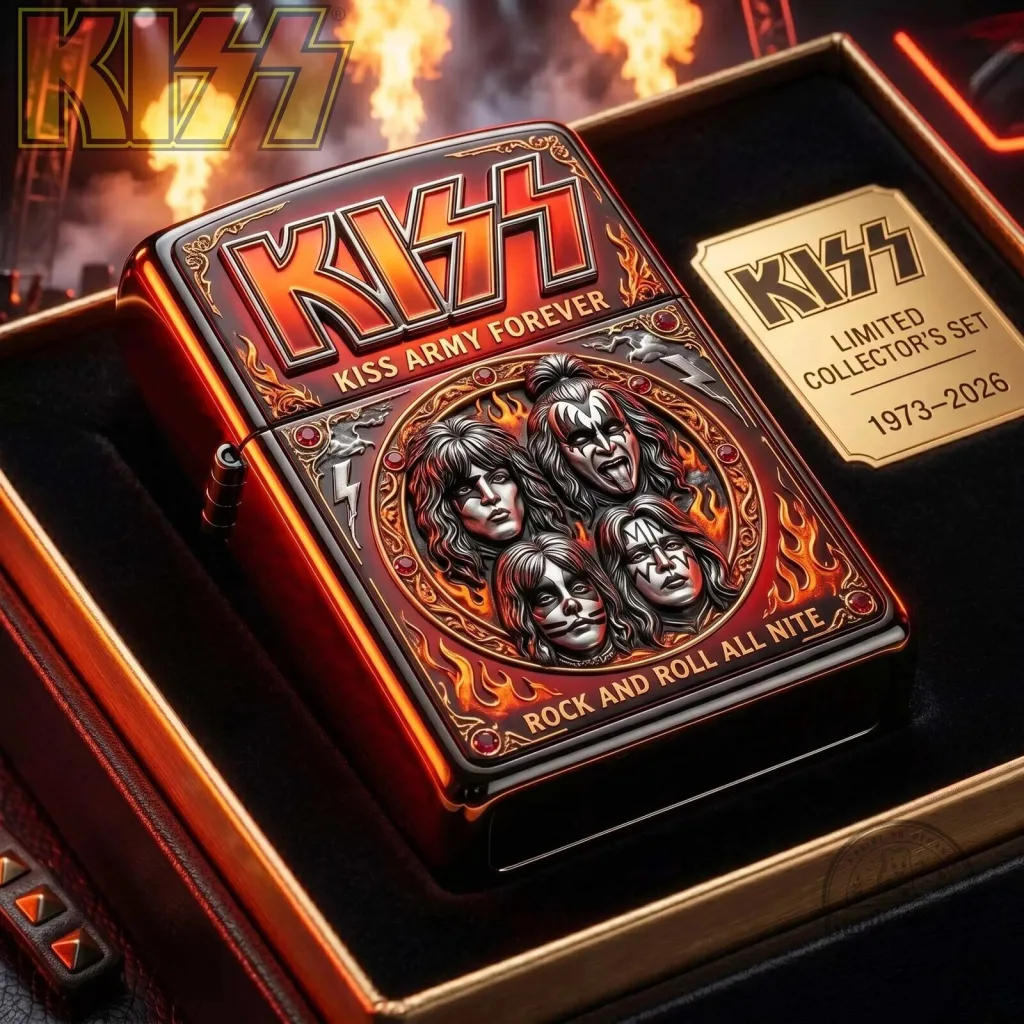 KISS Band Rock and Roll All Nite Limited Collector's Set Zippo Lighter KISS Band Rock and Roll All Nite Limited Collector's Set Zippo Lighter