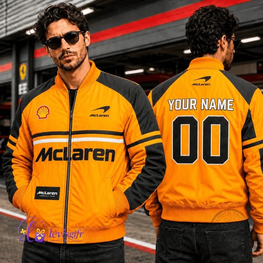 McLaren Racing Formula 1 Personalized Bomber Jacket for Men and Women McLaren Racing Formula 1 Personalized Bomber Jacket for Men and Women