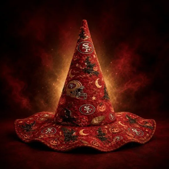 San Francisco 49ers Halloween Quilted Witch Hat