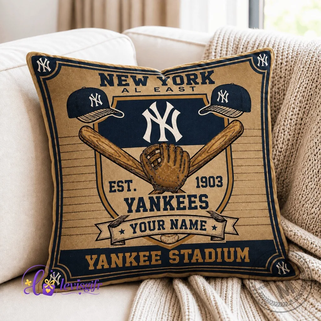 New York Yankees Baseball Team Logo Vintage Throw Pillow Case New York Yankees Baseball Team Logo Vintage Throw Pillow Case