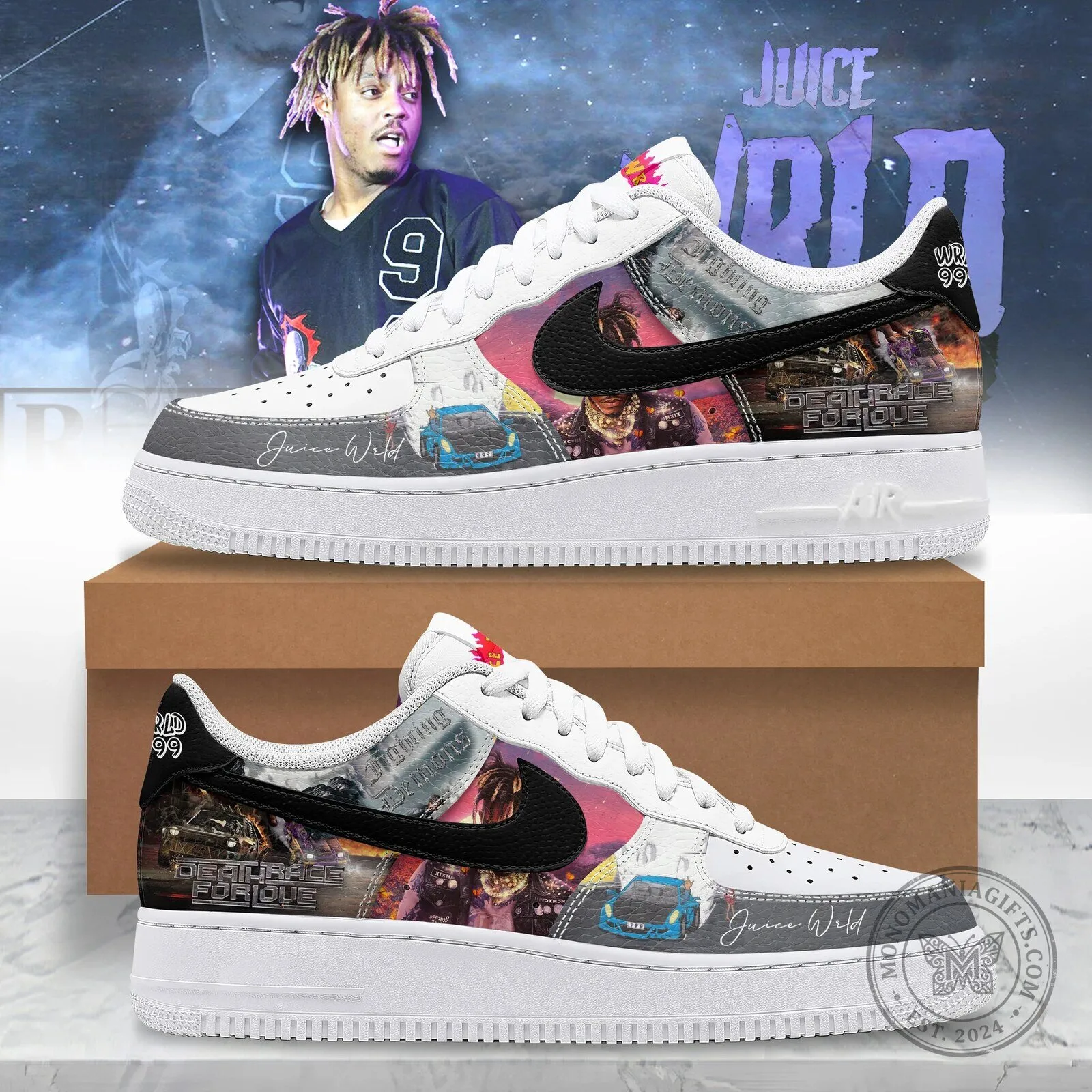 Juice Wrld Death Race for Love Custom Design Sneakers