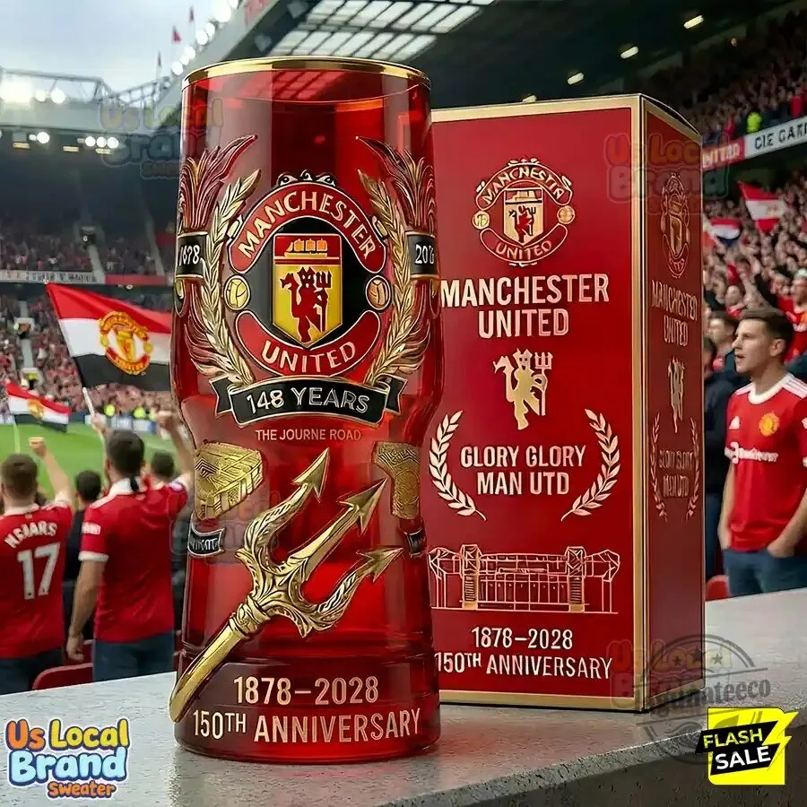 Commemorative Drinking Glass for Manchester United Football Club's 148th Anniversary 3 Commemorative Drinking Glass for Manchester United Football Club
