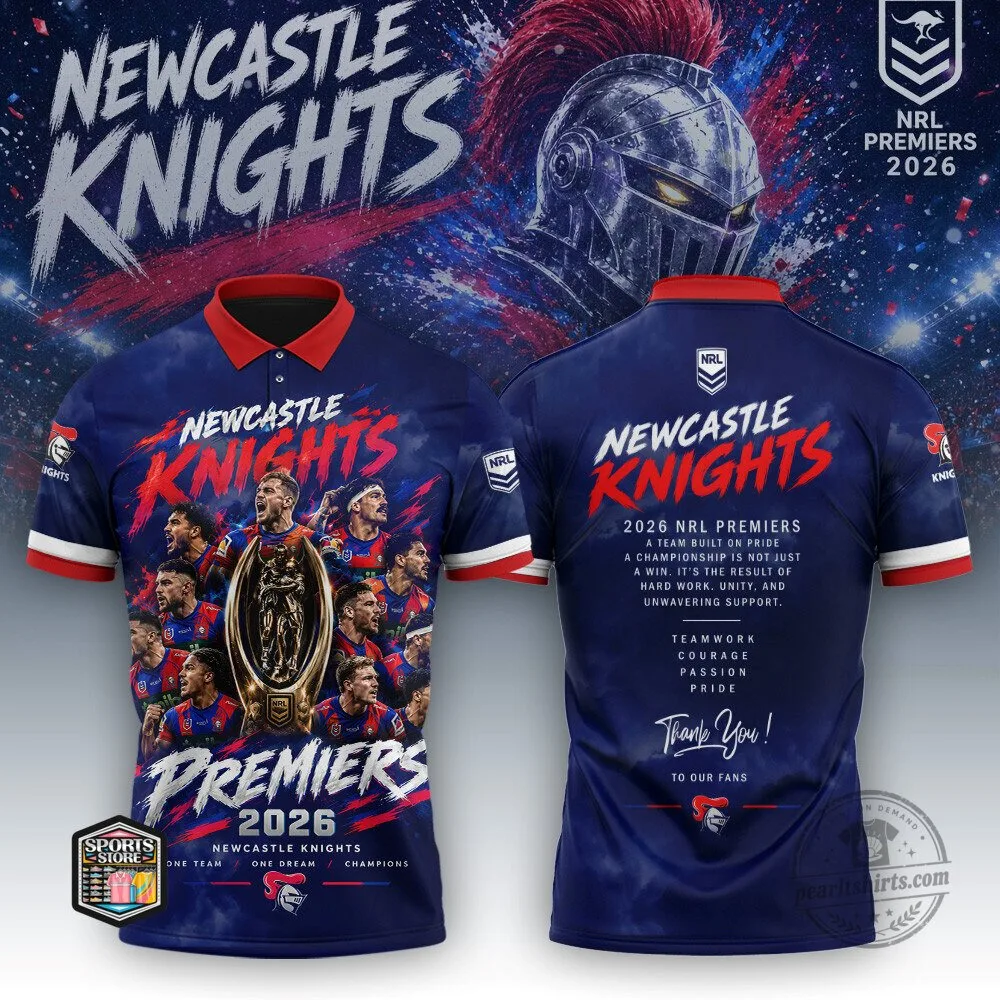 2026 Rugby Polo Shirt for Newcastle Knights National Rugby League Premiers